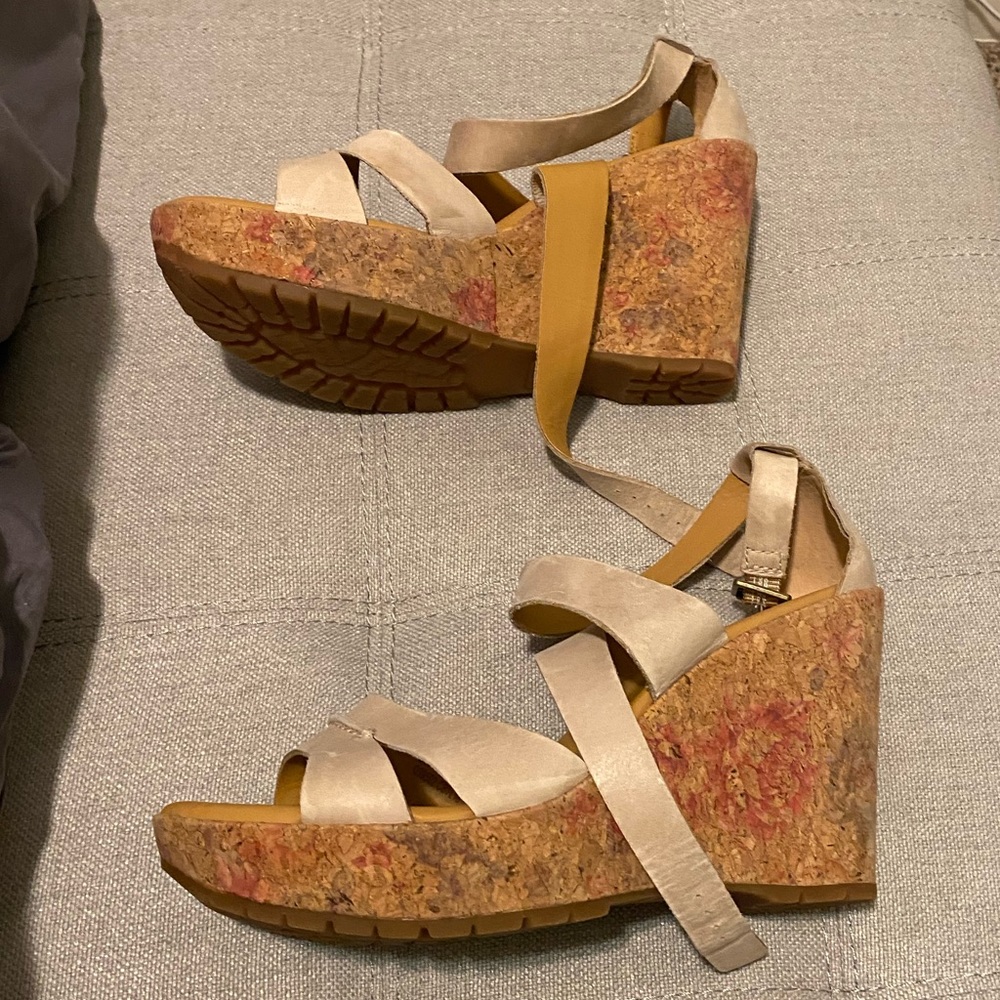 Nude wedges size 9.